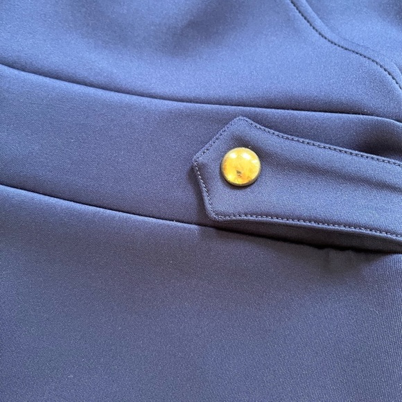 NWT Michael Kors Size L Navy and Gold Dress - Picture 5 of 7